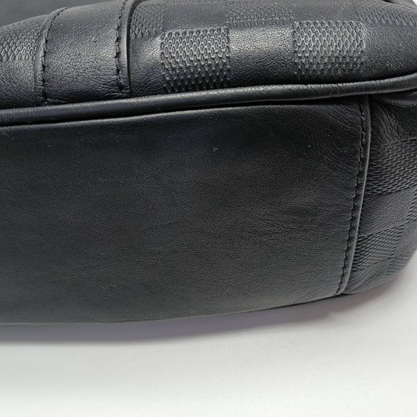 TADAO PM Damier Graphite Piel de Becerro Negra