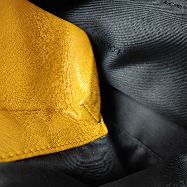 Calfskin Top Handle Bag Yellow