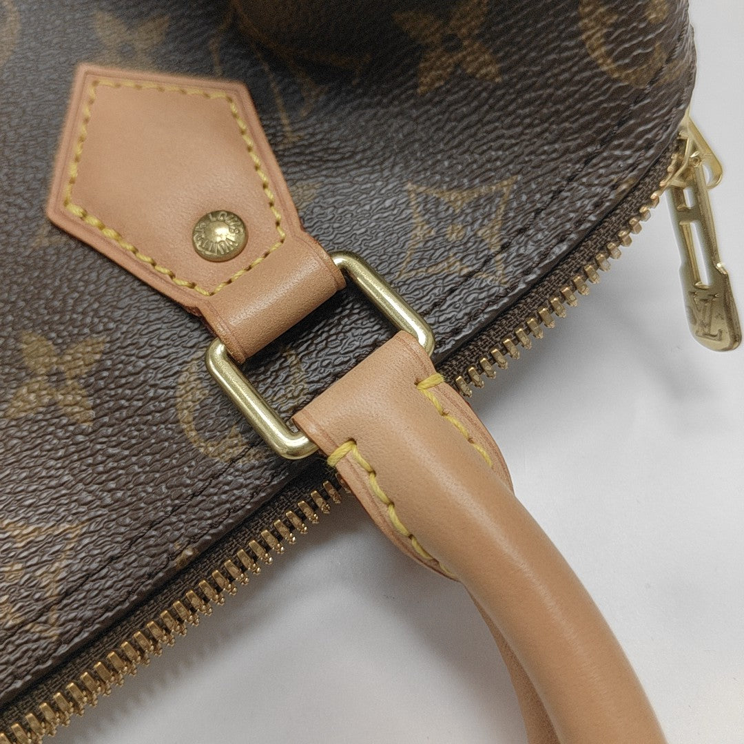 SPEEDY 25 Monogram Coated Canvas Brown