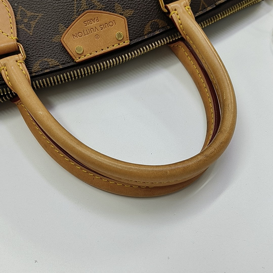 TURENNE Monogram Coated Canvas Brown