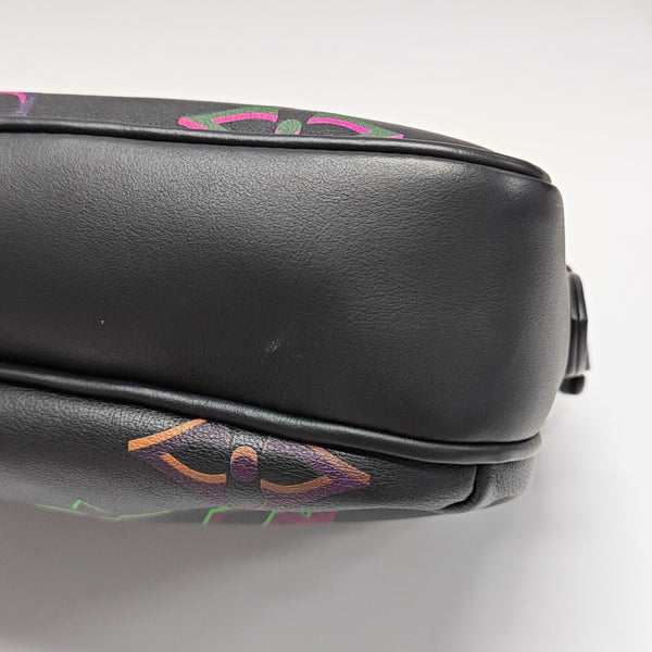 Monogram Calfskin Shoulder Bag PM Black