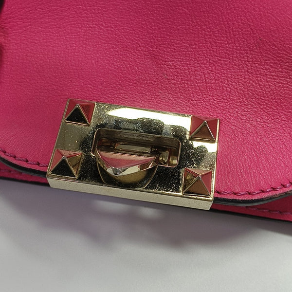 Rockstud Calfskin Red