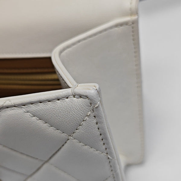 CLASSIC FLAP Mini Quilted Lambskin White