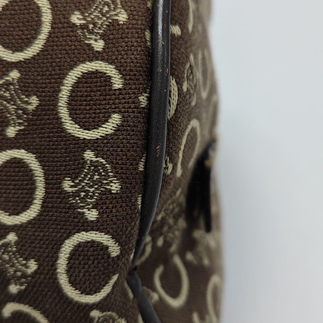 Canvas Top Handle Bag Brown