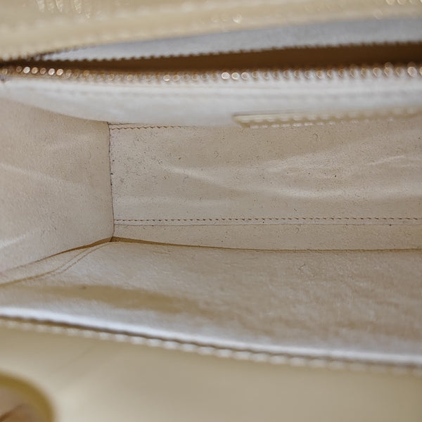 Lady Dior Small Cannage Patent Leather Yellow