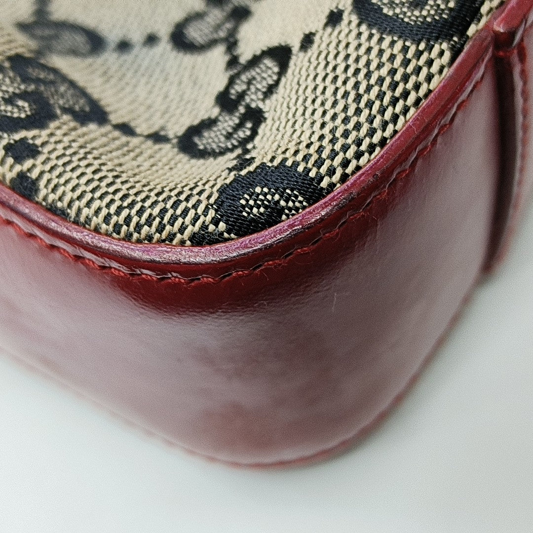 Monogram Canvas Shoulder Bag Brown