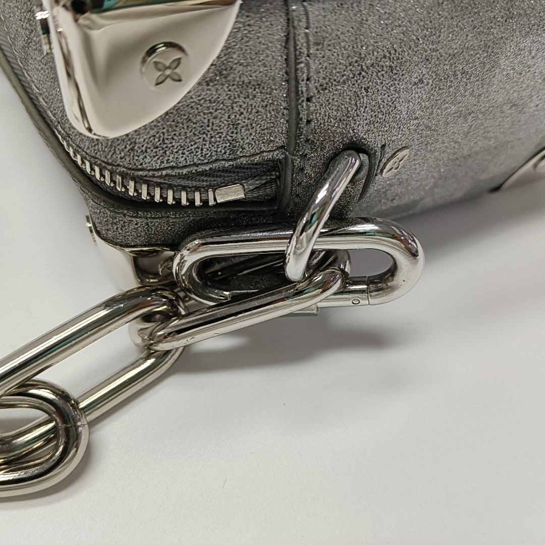 SOFT TRUNK Mini Damier Special Material Silver