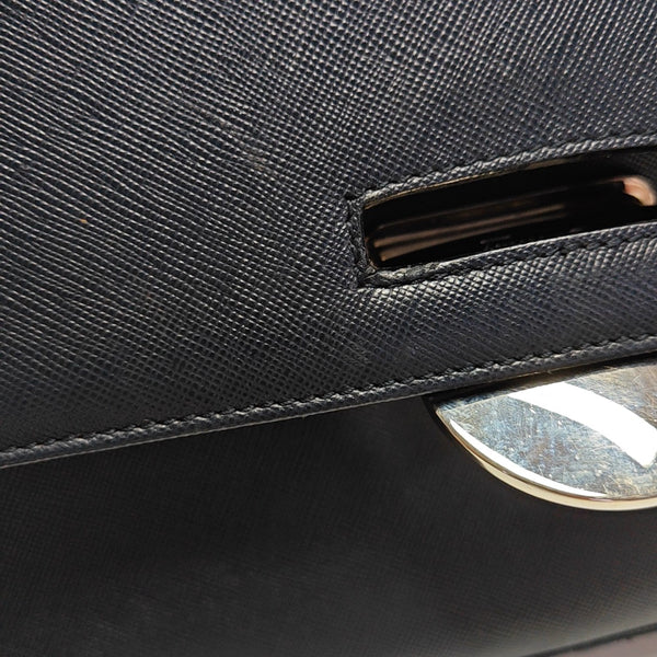 Calfskin Shoulder Bag Blue