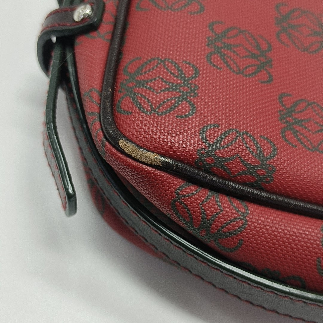Monogram Coated Canvas Shoulder Bag Red