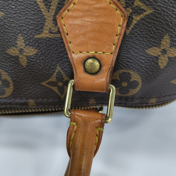 SPEEDY 30 Monogram Coated Canvas Brown