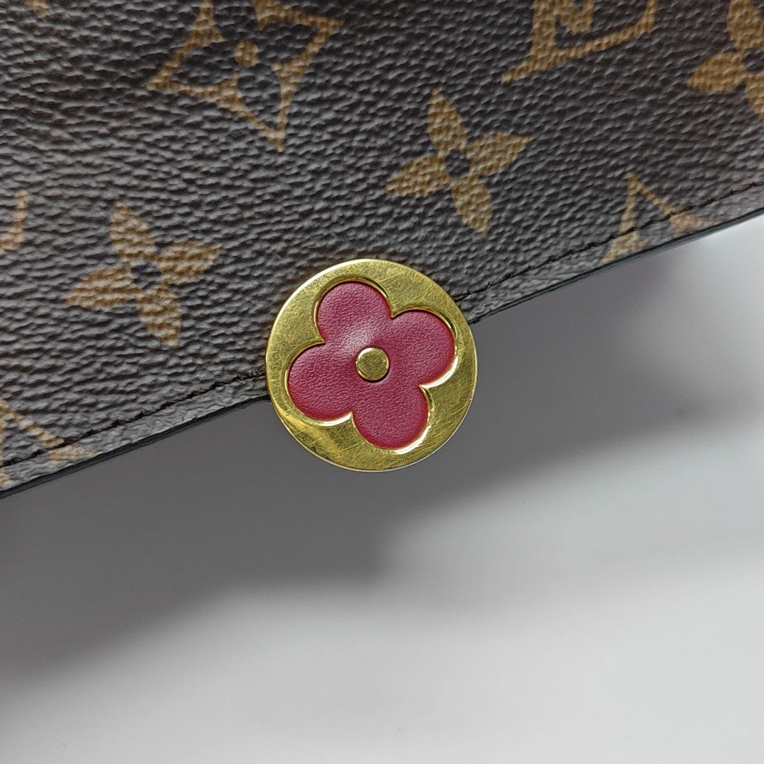 FLORE Monogram Coated Canvas Brown