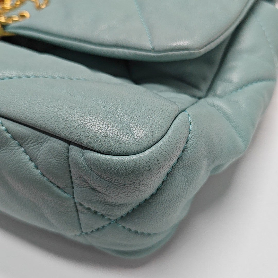 CHANEL 19 Small Quilted Lambskin Blue