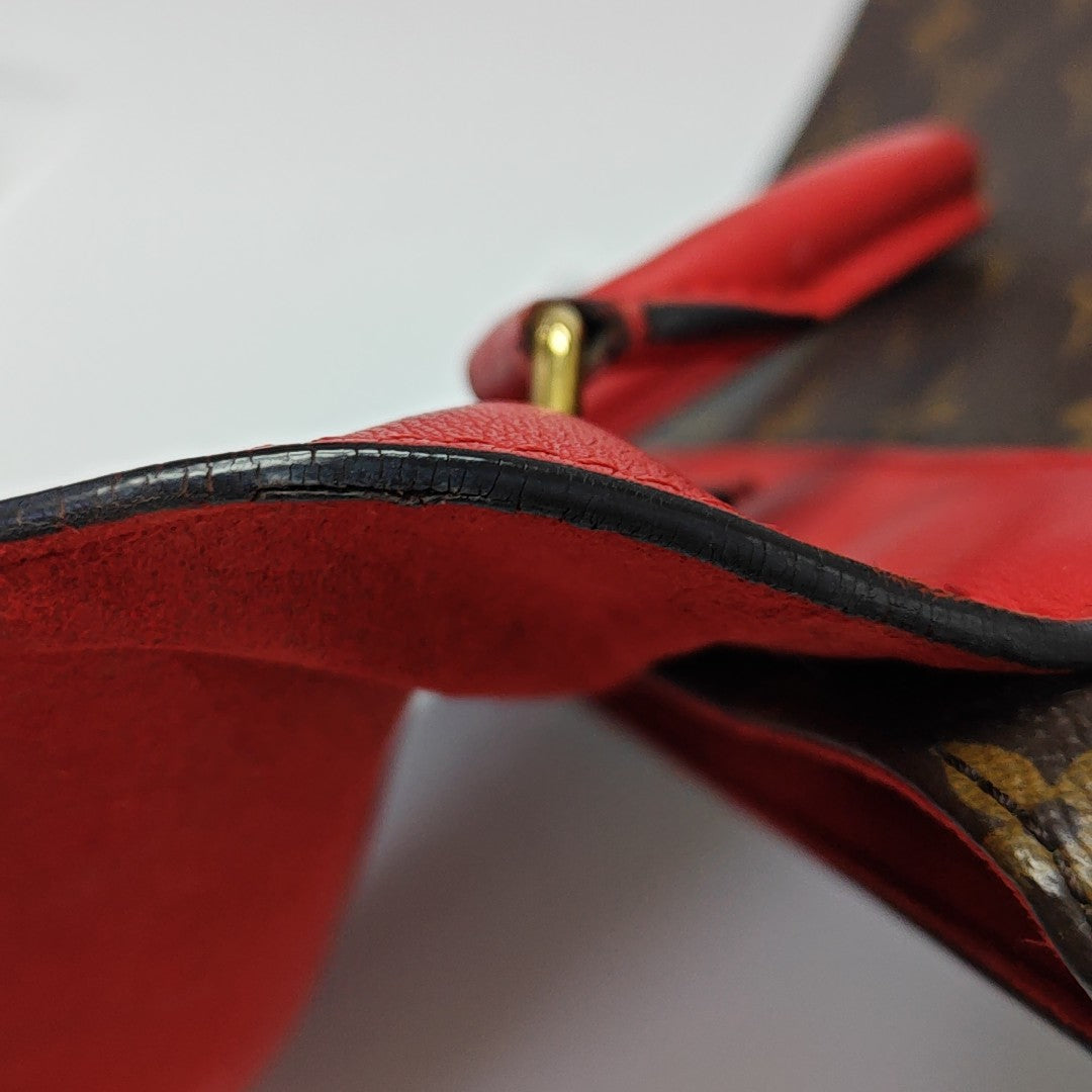 LOCKY BB Monogram Coated Canvas Red