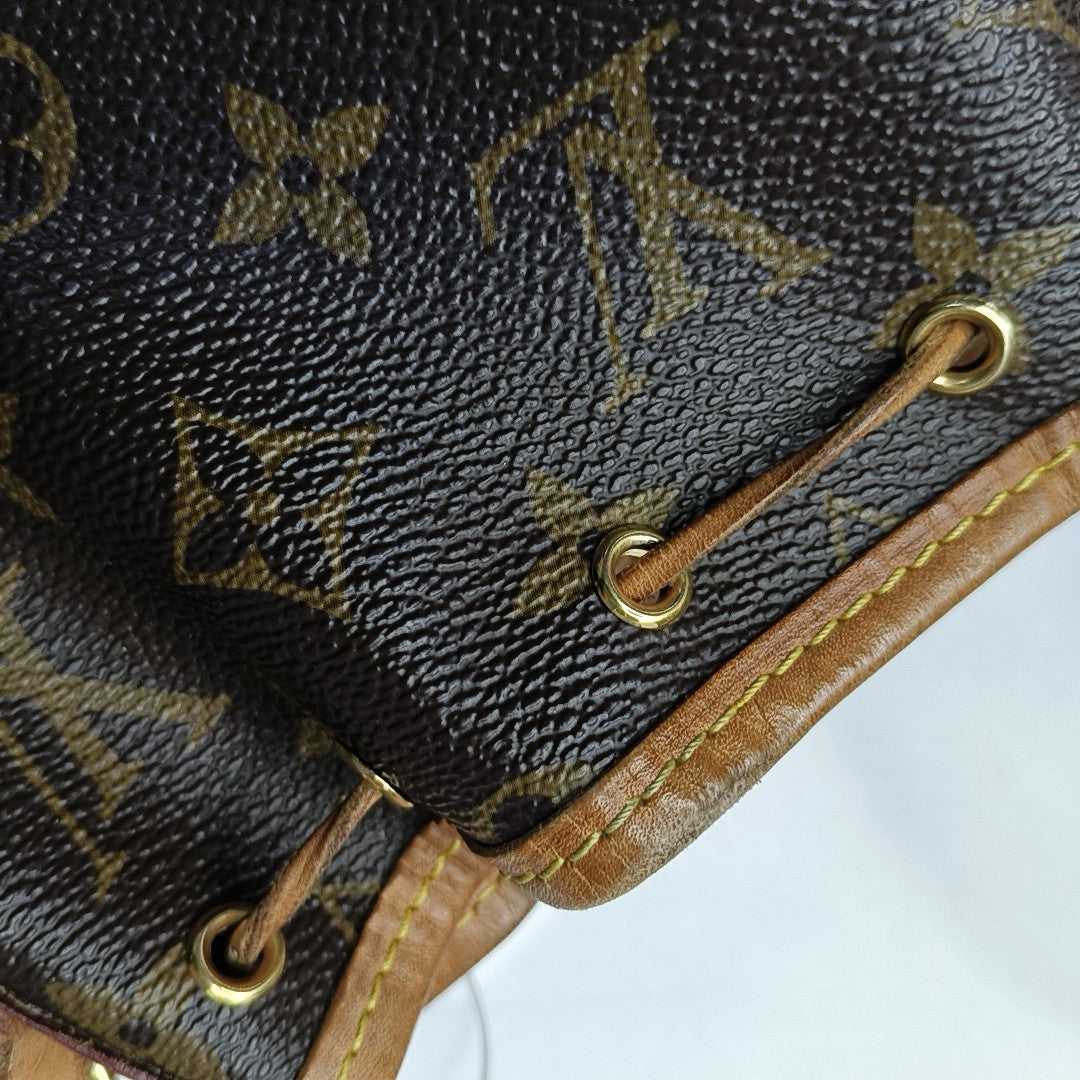 NÉONOÉ Nano Monogram Coated Canvas Brown
