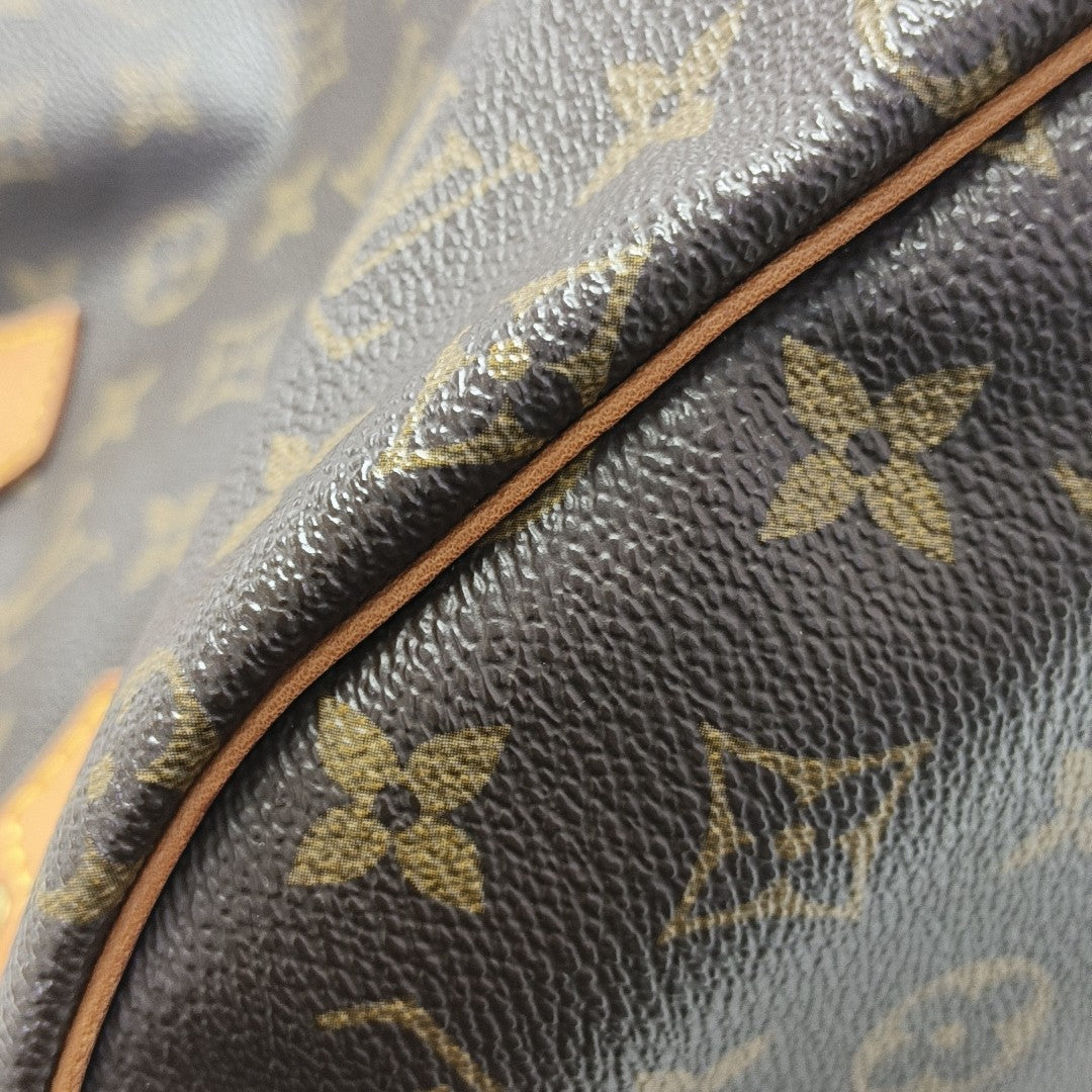 SPEEDY 25 Monogram Coated Canvas Brown