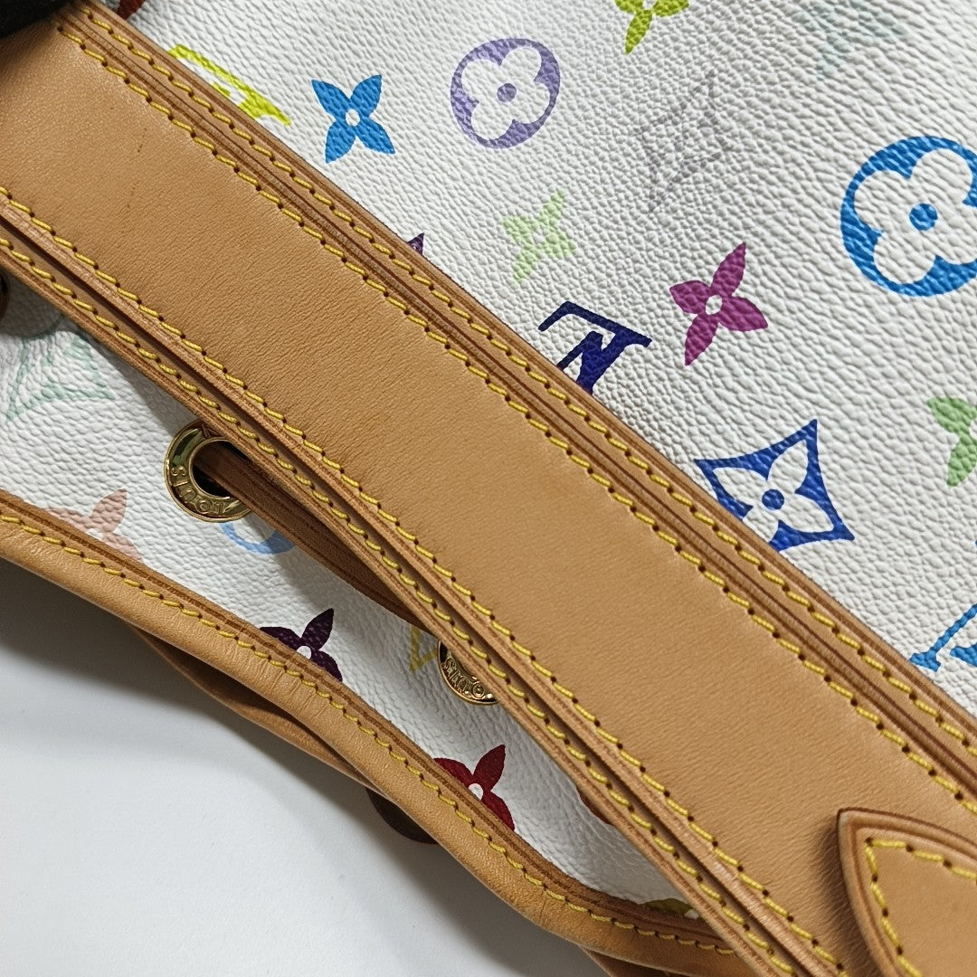 LV × TM NÉONOÉ MM Monogram Coated Canvas White