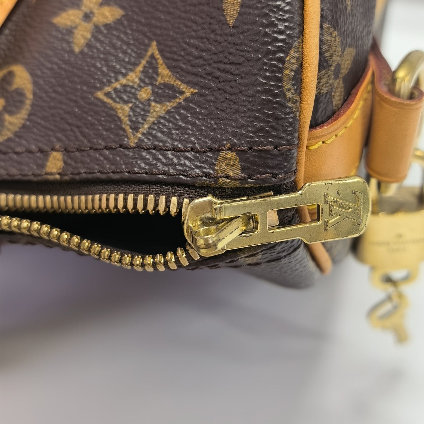 SPEEDY 30 Monogram Coated Canvas Brown