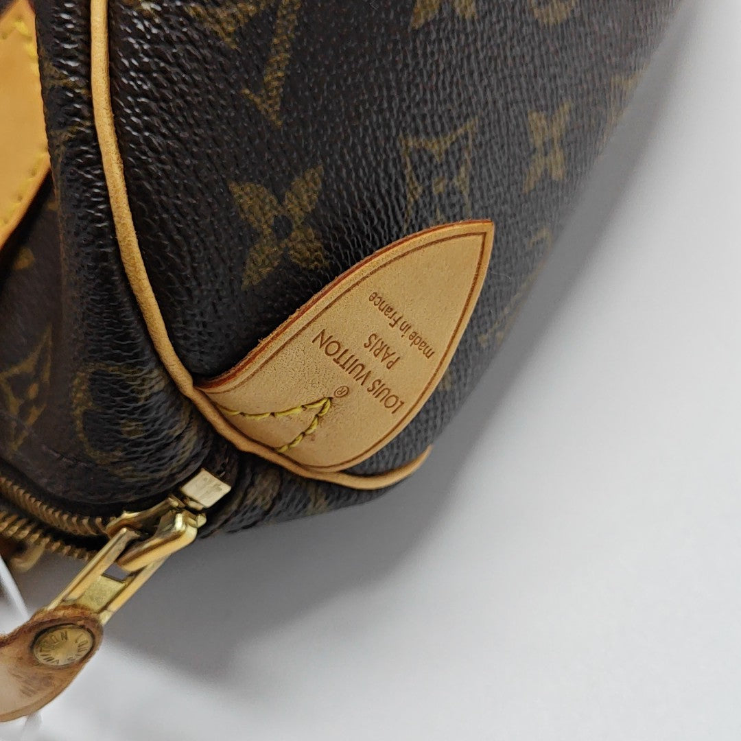 SPEEDY 25 Monogram Coated Canvas Brown