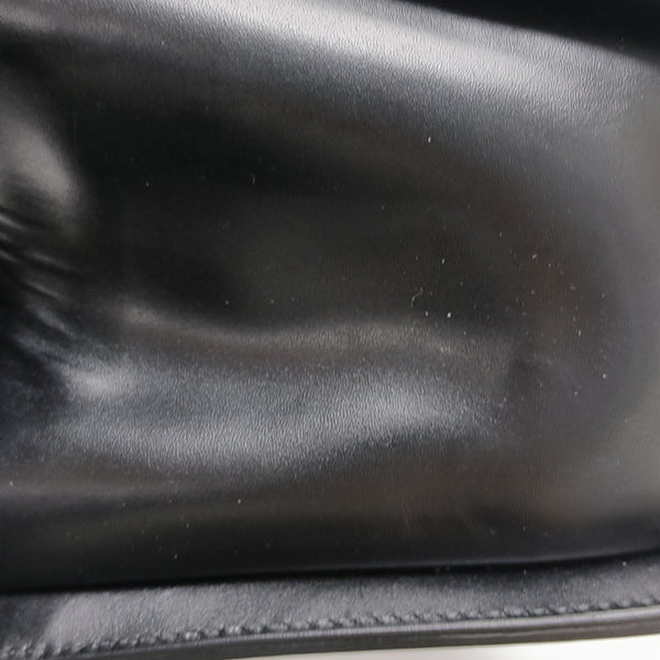 Calfskin Top Handle Bag Black