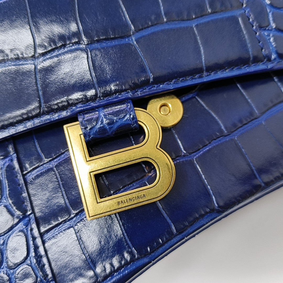 Hourglass S Calfskin Blue