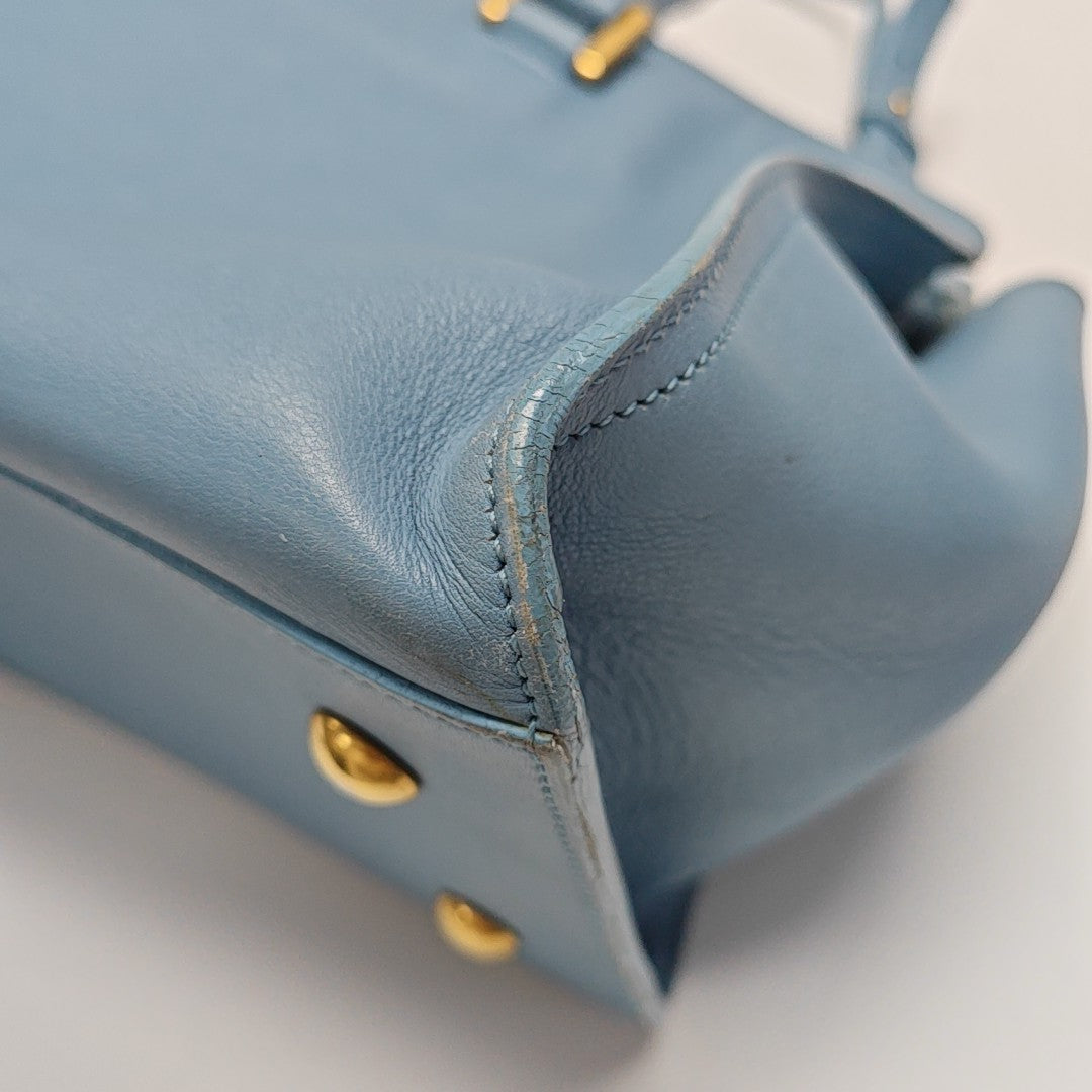 CHYC Y LIGNE Small Calfskin Blue