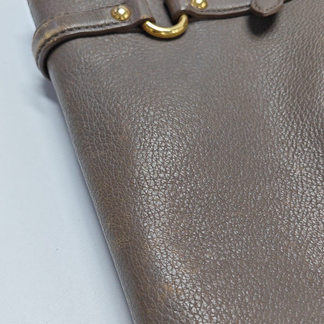 Calfskin Shoulder Bag Gray
