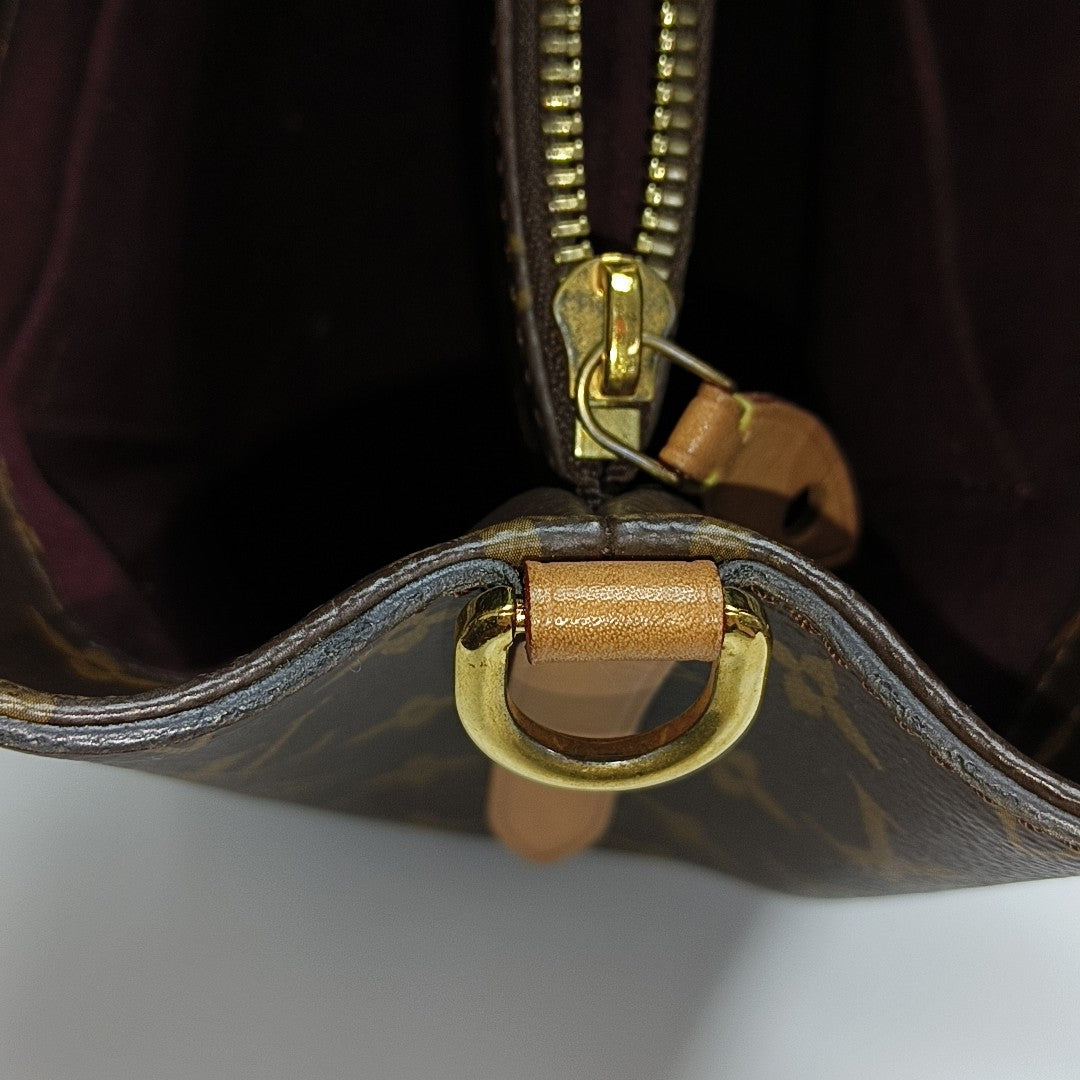MONTAIGNE MM Monogram Coated Canvas Brown