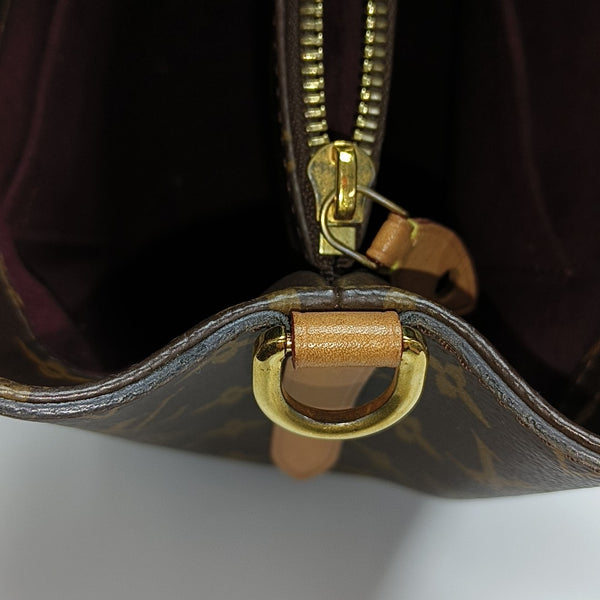 MONTAIGNE MM Monogram Coated Canvas Brown