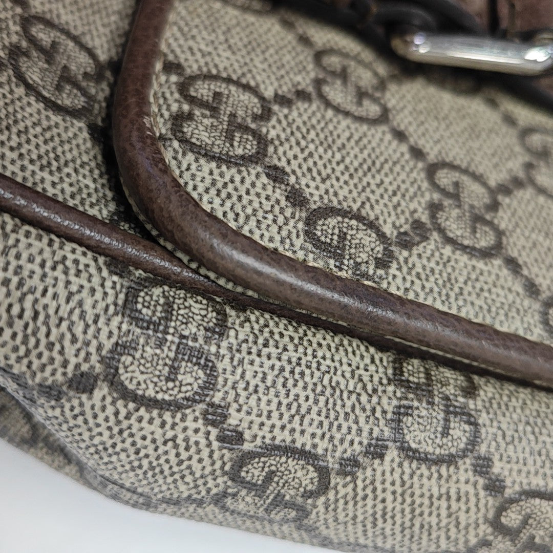 Monogram Coated Canvas Crossbody Bag Brown