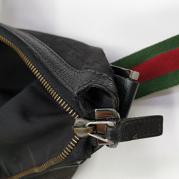 Monogram Canvas Shoulder Bag Black
