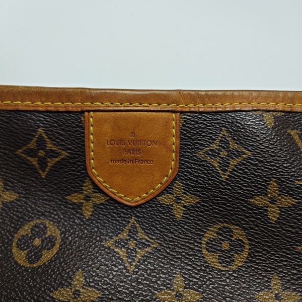 Monogram Coated Canvas Tote Bag Brown