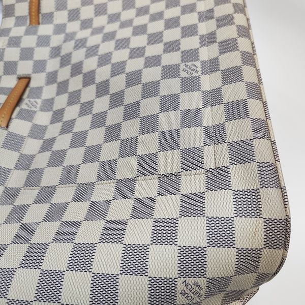 GIROLATA GM Damier Azur Coated Canvas White