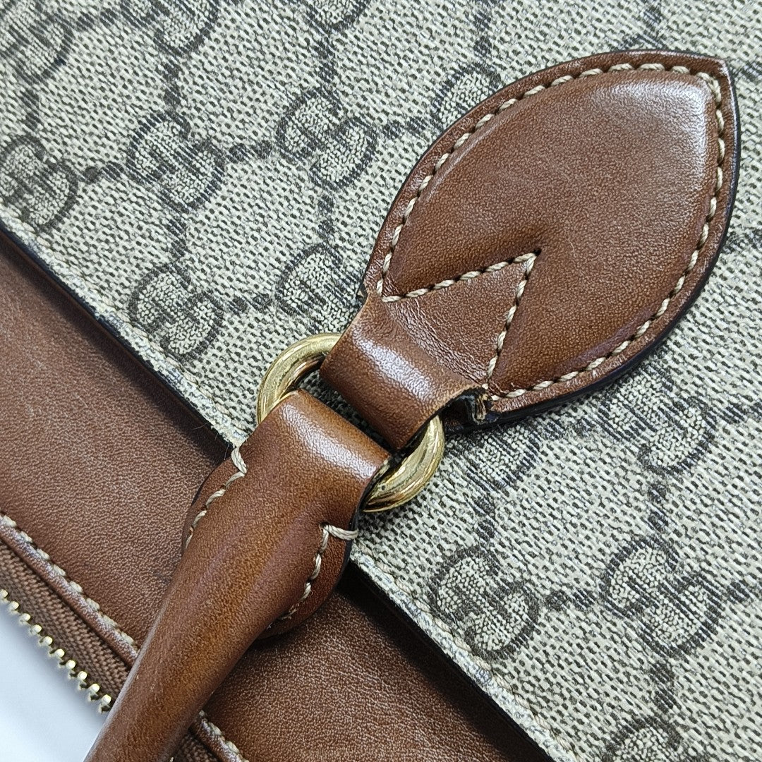 GG Blooms Monogram Coated Canvas Beige