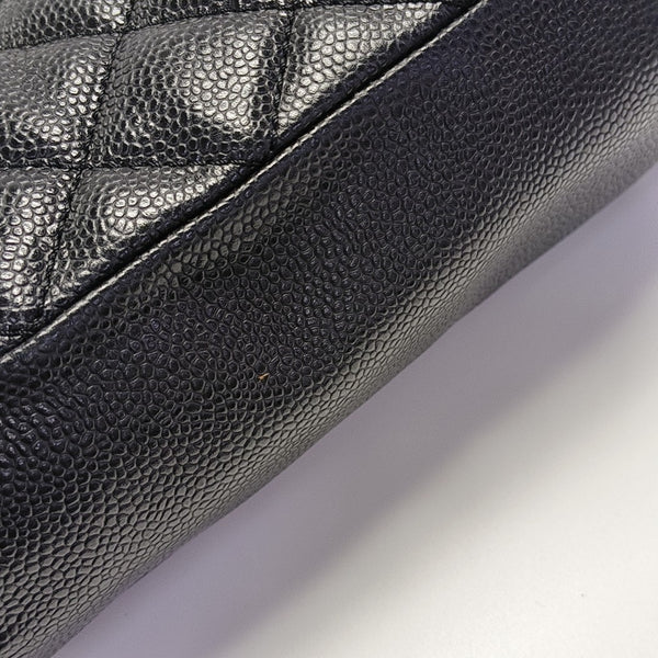 CHANEL PST Quilted Grained Calfskin Black