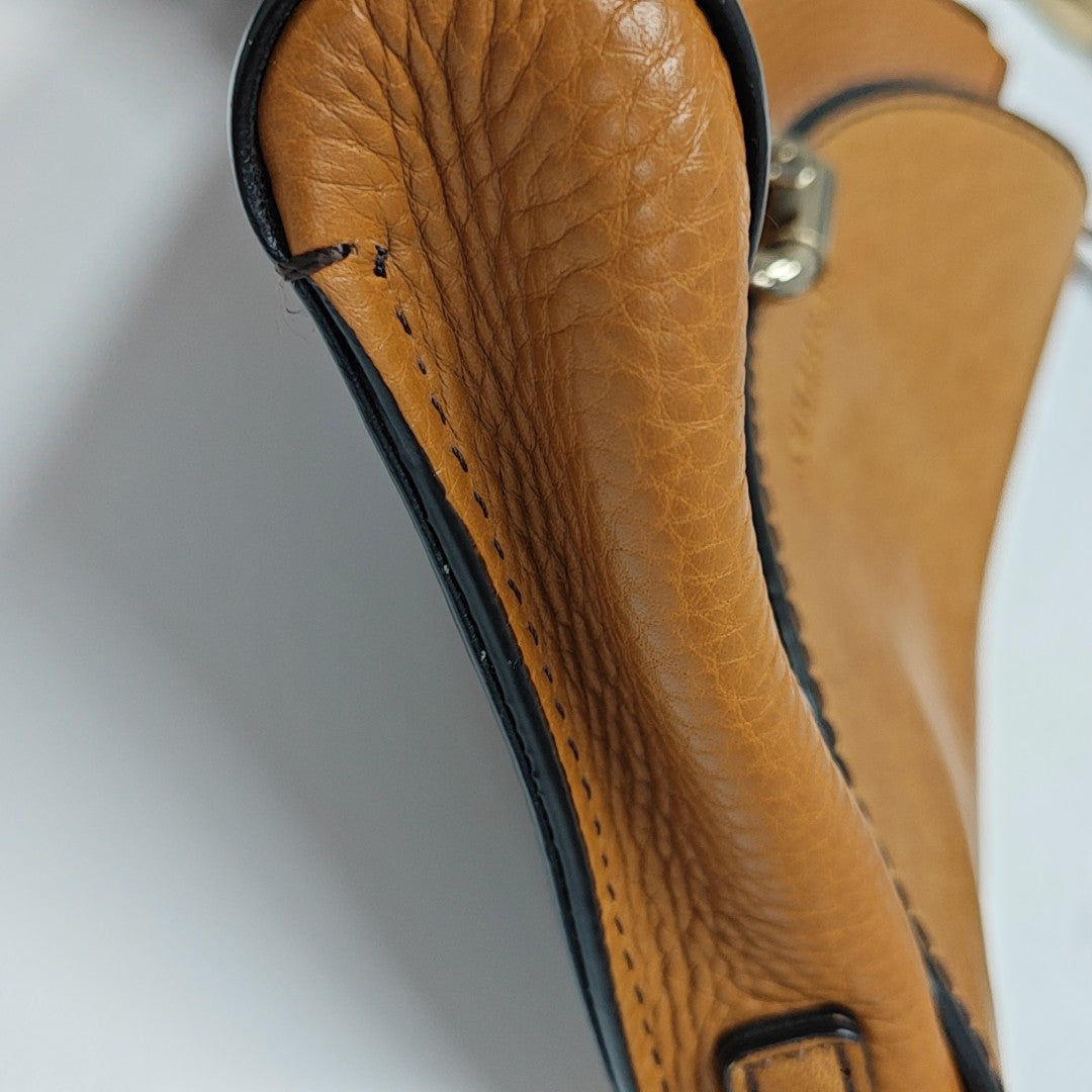 Calfskin Shoulder Bag Brown