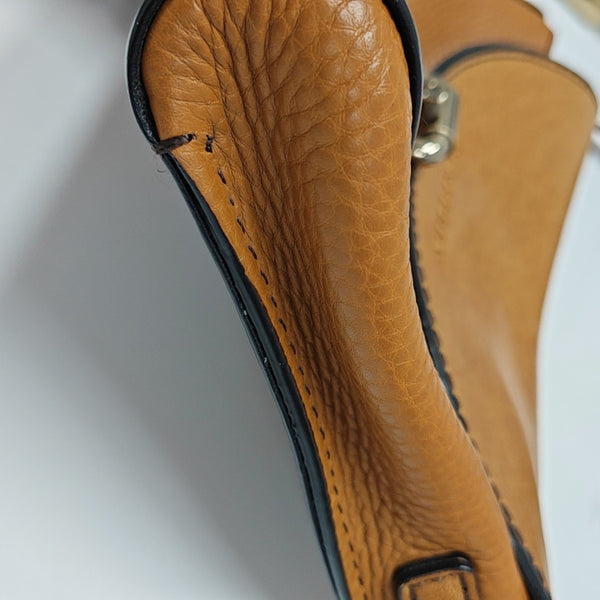 Calfskin Shoulder Bag Brown