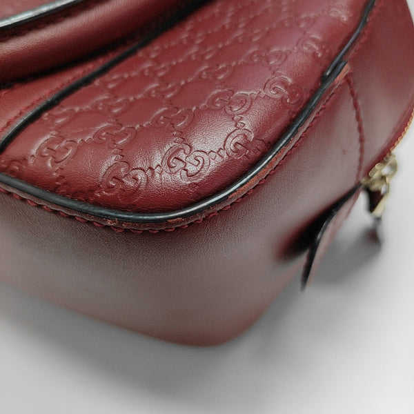 Ligne Shima Monogram Calfskin Red