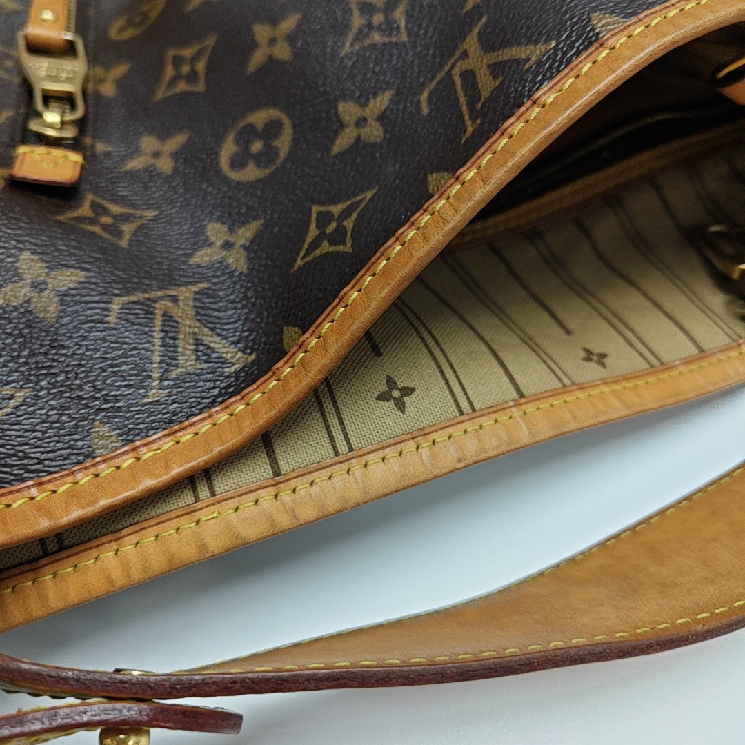 Monogram Coated Canvas Tote Bag Brown