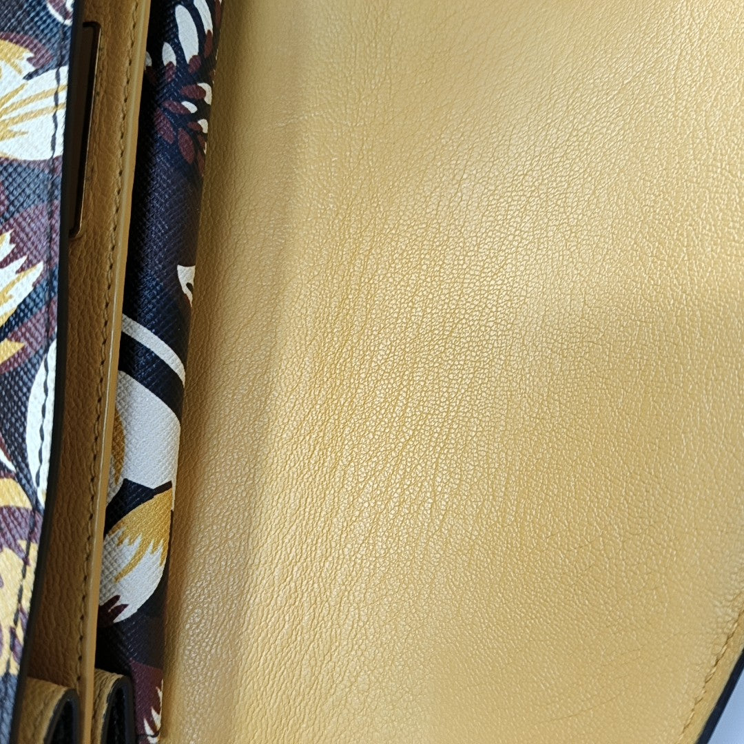 Calfskin Top Handle Bag Multicolor