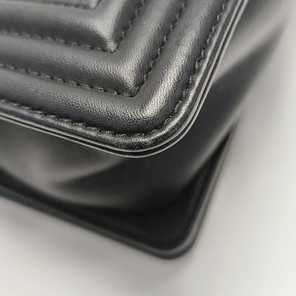 BOY CHANEL Medium Quilted Calfskin Black