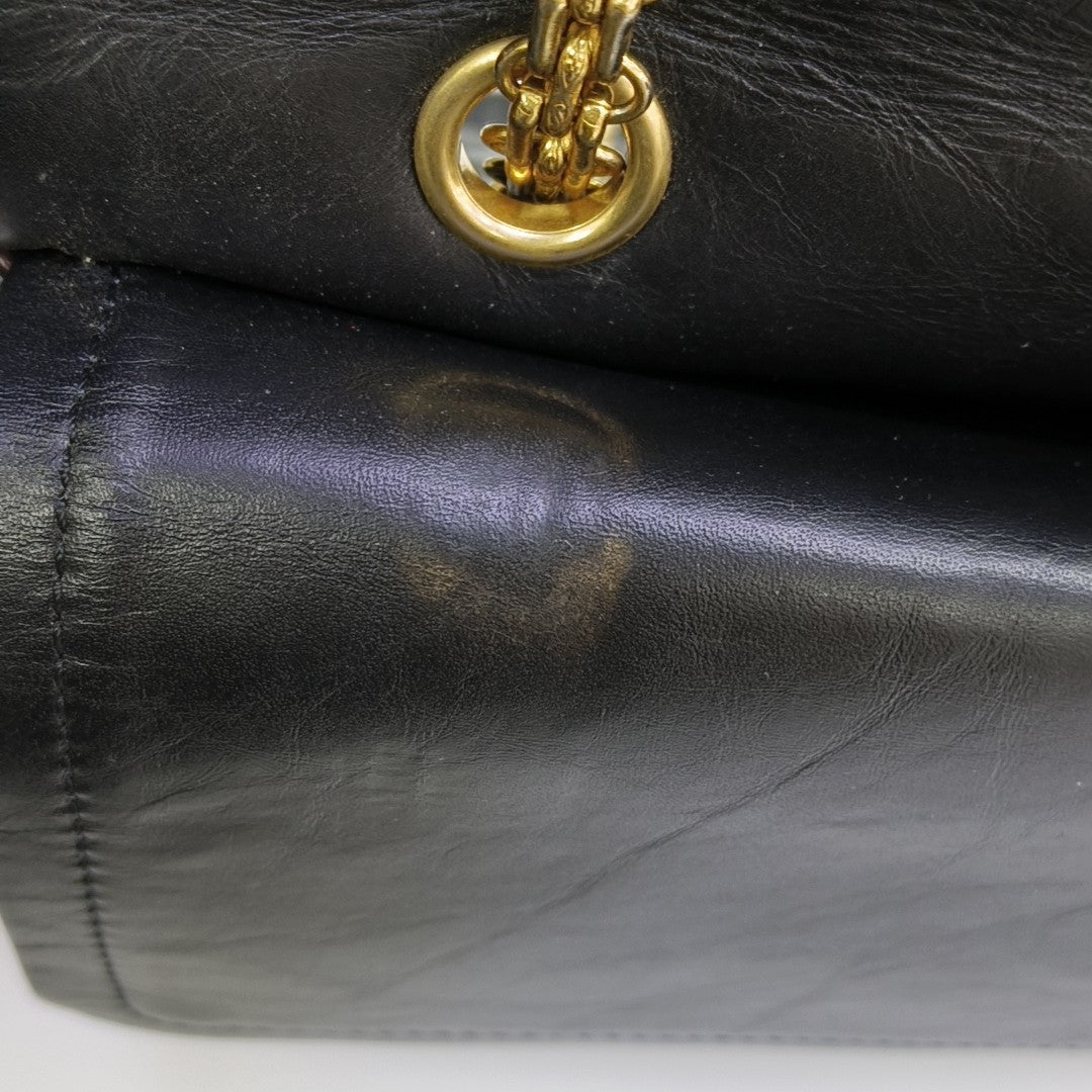 2.55 Maxi Quilted Calfskin Black