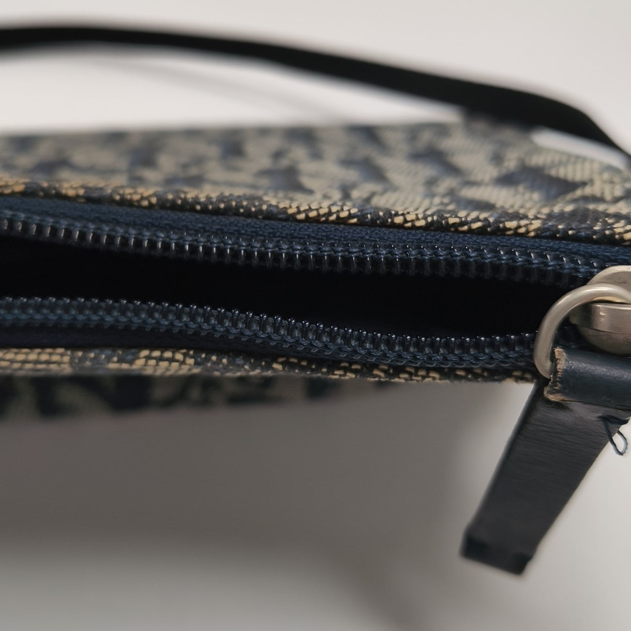 Oblique Canvas Top Handle Bag Black