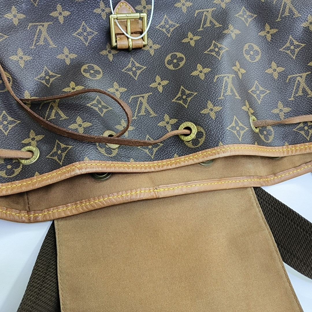 MONTSOURIS GM Monogram Coated Canvas Brown