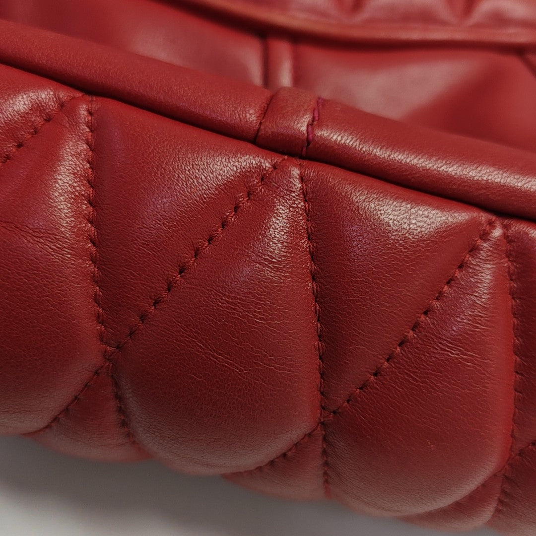 Miu Confidential Quilted Lambskin Red