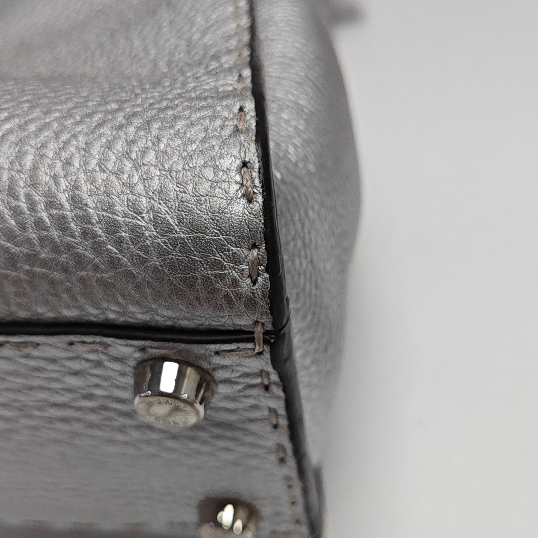 Peekaboo Medium Calfskin Silver