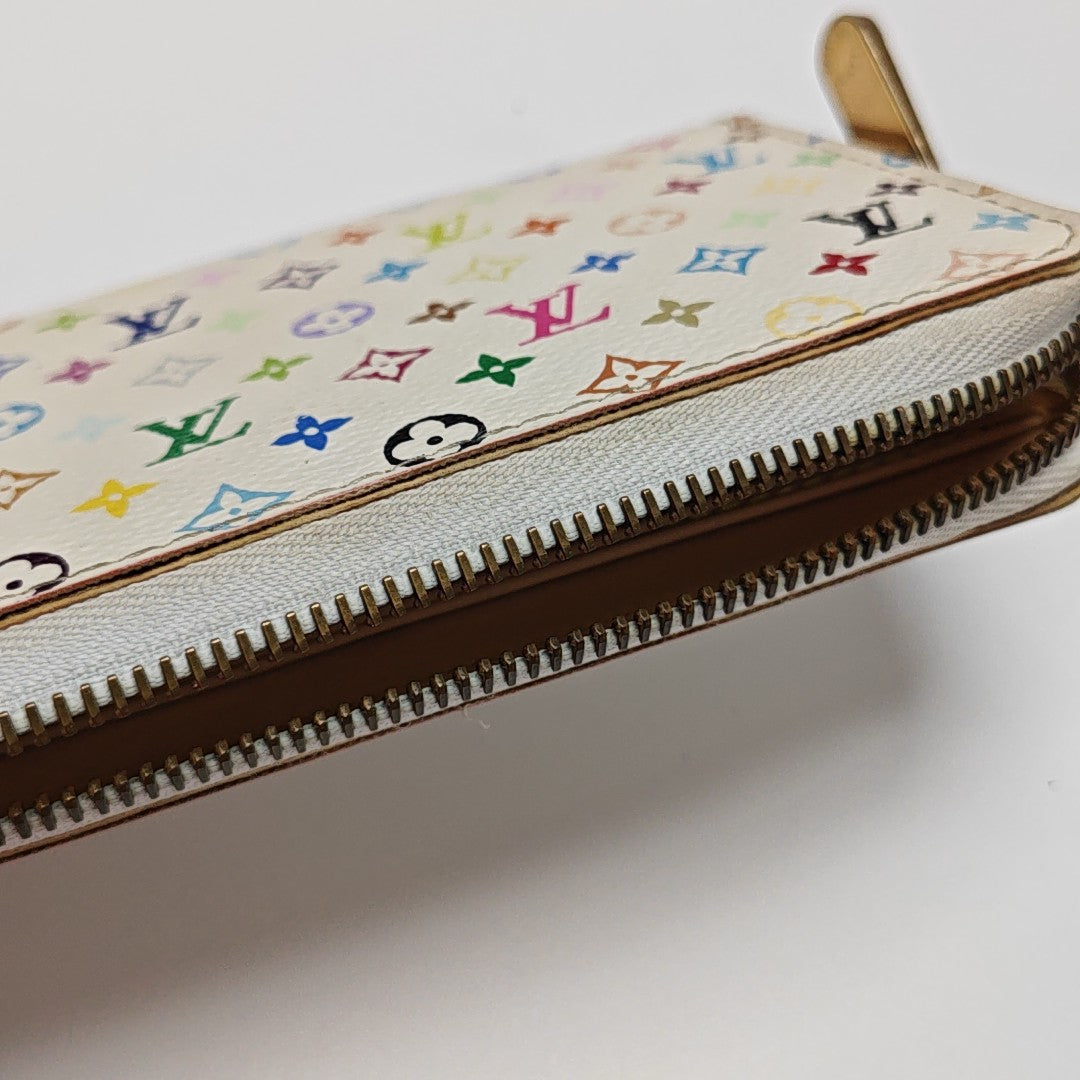 LV × TM ZIPPY Monogram Coated Canvas White Wallet