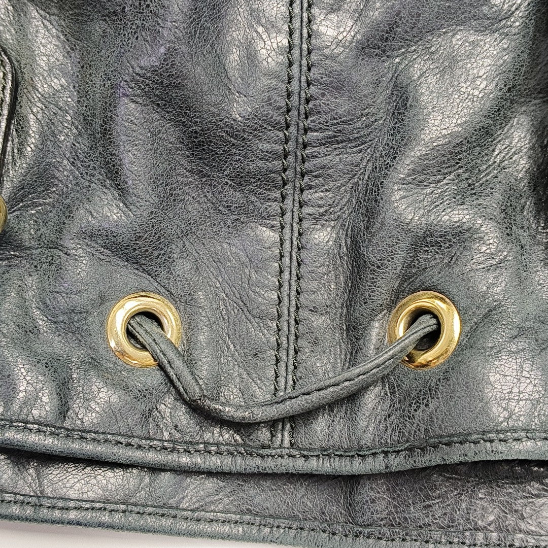 Pompon Bag Calfskin Black