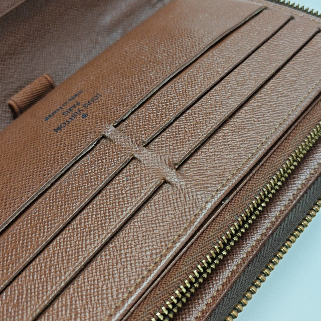 ZIPPY Monogram Coated Canvas Brown Wallet