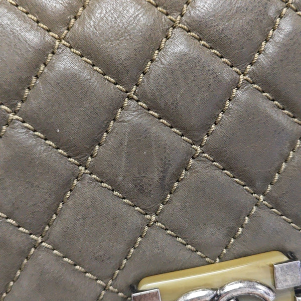 BOY CHANEL Medium Quilted Calfskin Gray