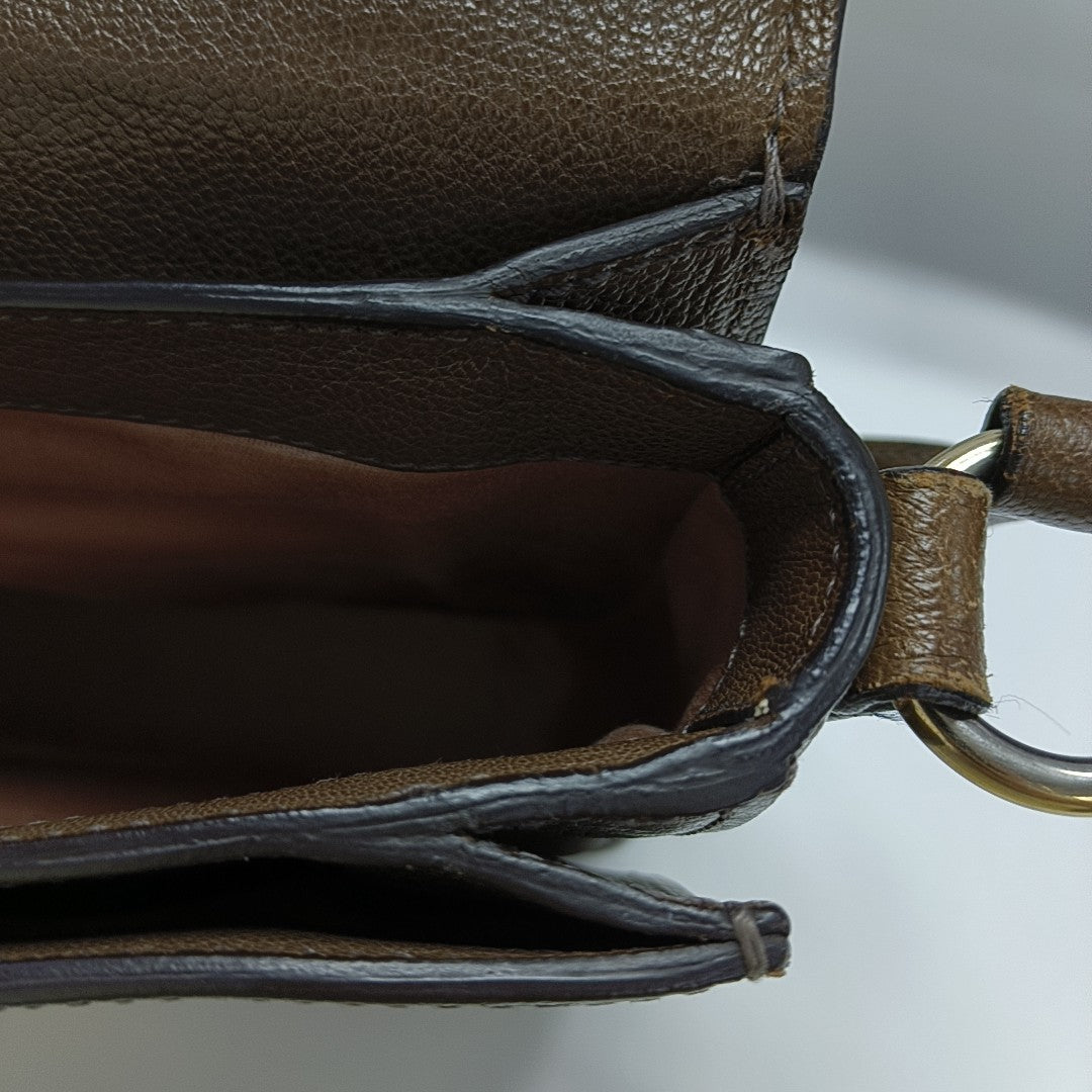 Calfskin Shoulder Bag Brown